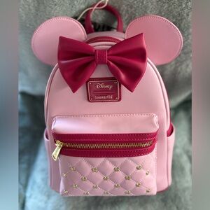 Loungefly Minnie Strawberry macaron mini backpack NWT made